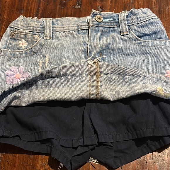 GAP GIRLS SKORT DENIM JEANS SKIRT SUMMER CASUAL FLORAL FALL SKIRTS SKORTS SIZE 5 - Picture 6 of 8